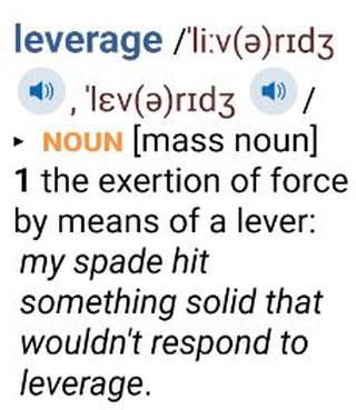 Has the concept of “leverage” had its day? Dr. Marsha Dickson