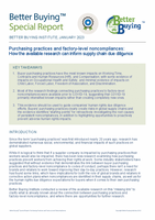 Better Buying Institute: Purchasing Practices and factory-level non compliances - how the available research can inform supply chain due diligence