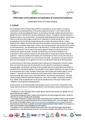 STTI White Paper on the Definition and Application of Commercial Compliance