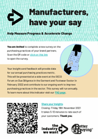 Flyer: Manufacturers, have your say!