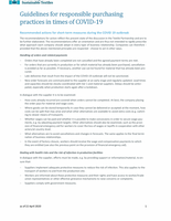 Partnership for Sustainable Textiles: Guidelines for responsible purchasing practices in times of COVID-19