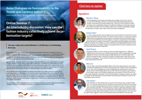 An interindustry discussion: How can the fashion industry collectively achieve decarbonisation targets?