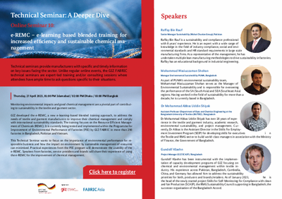 Invitation Technical Seminar 10 - Resource Efficient Management of Chemicals (REMC)