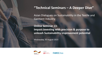 Online seminar #13: Impact Investing with precision & purpose to unleash Sustainability improvement potential