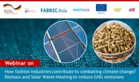 How fashion industries contribute to combating climate change? Biomass and Solar Water Heating to reduce GHG emissions