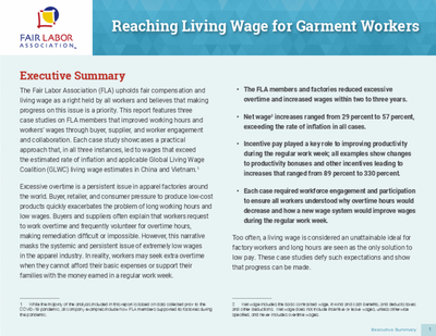Reaching Living Wage for Garment Workers