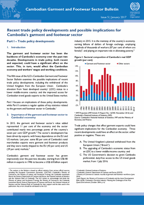 Recent trade policy developments and possible implications for Cambodia’s garment and footwear sector