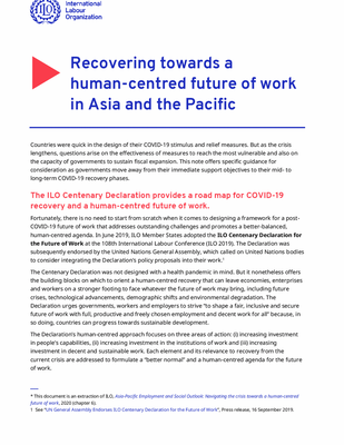 Recovering towards a human-centred future of work in Asia and the Pacific