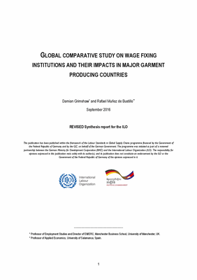 Global comparative study on wage fixing institutions and their impacts in major garment producing countries