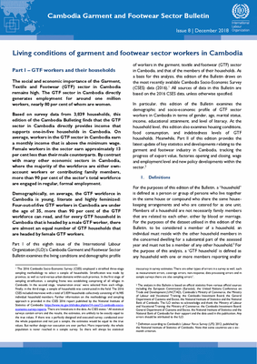 Living conditions of garment and footwear sector workers in Cambodia