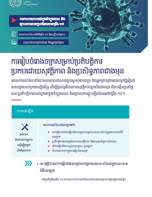 ករេរៀបចំេរងចរកសរមបរ់ បតិ បតត ិ ករ របកបេដយសុវតថ ិ ភព និ ងរបសិ ទធភពជងមុន