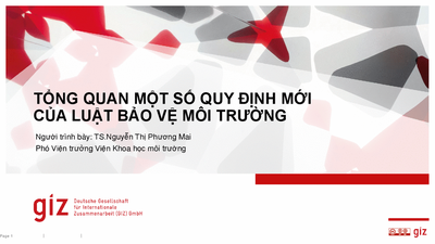 Thematic Workshop 2: An overview of some new points of the new Law on Environmental Protection