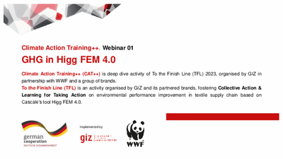 CAT++ Webinar 1 - GHG in Higg FEM 4.0