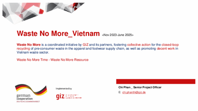 GIZ - Waste No More: Baseline Survey April 2024